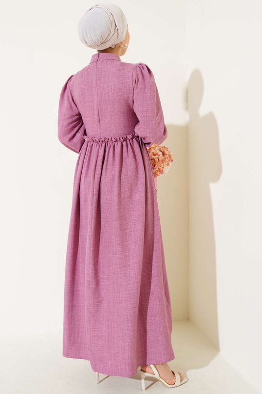 Tulle Floral Dress Dusty Rose