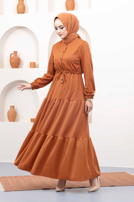 Hijab-Kleid Taba mit Tunnelgürtel