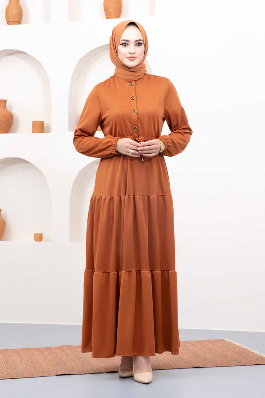 Vestido Hijab Con Cinturón Túnel Taba