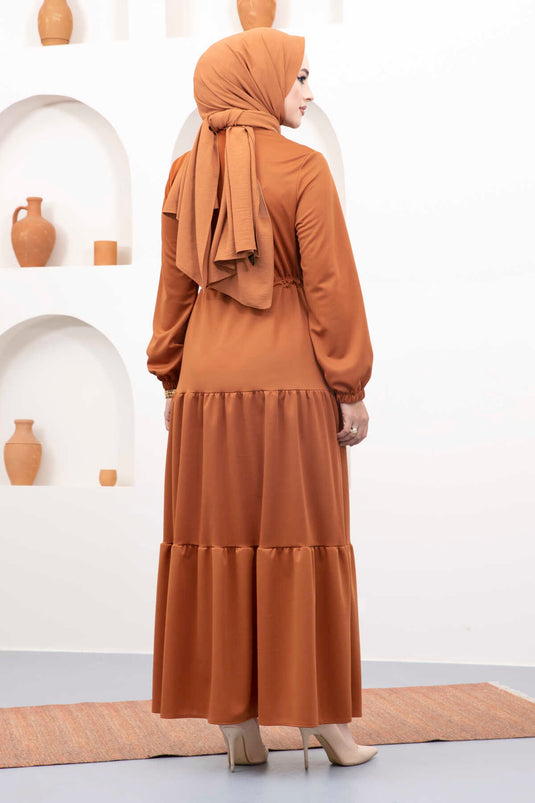 Vestido Hijab Con Cinturón Túnel Taba