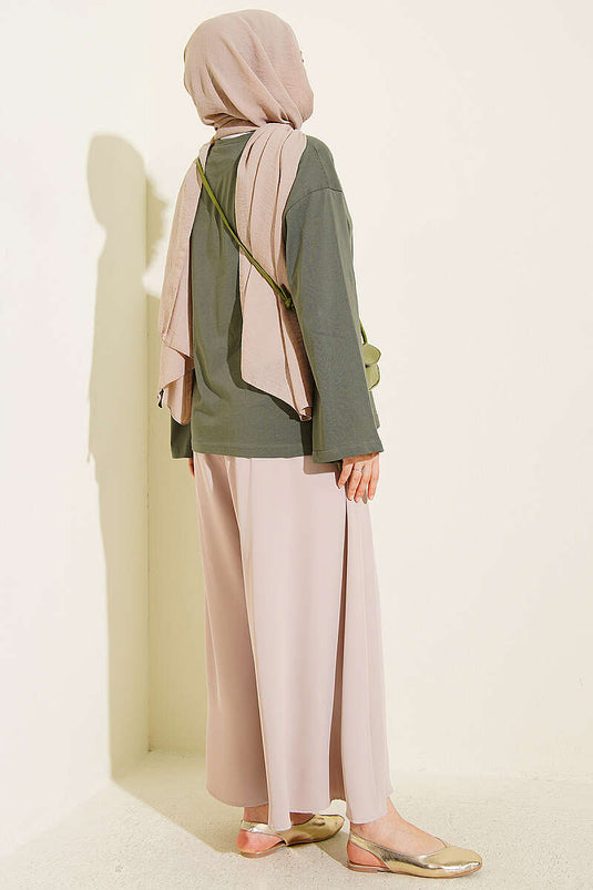 Turkish Coffee Print Tunic Khaki