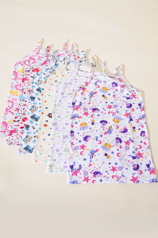 Tutku 6'lı Kız Çocuk Empirme İp Askılı Atlet Kombin