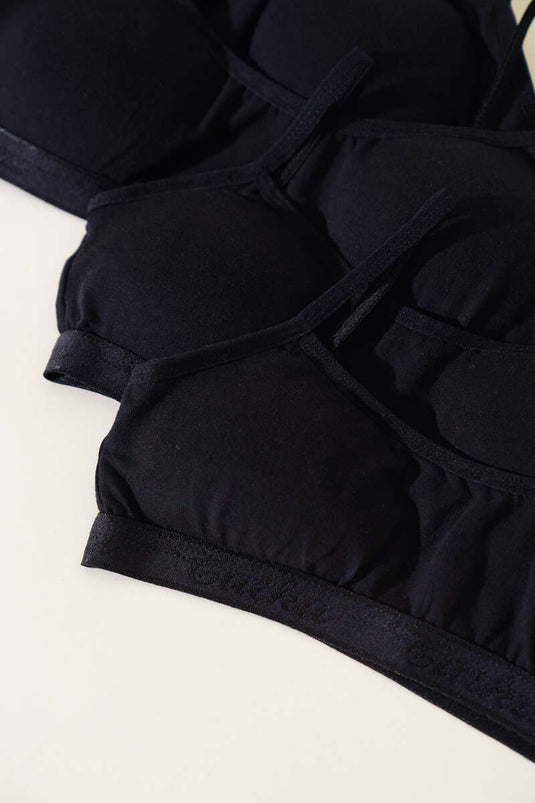 Soutien-gorge d'entraînement Passion 6-Pack pour filles, noir