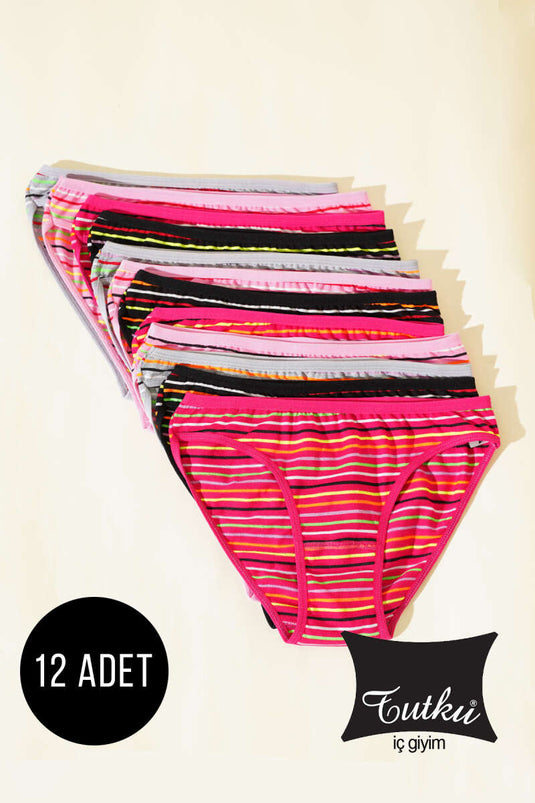 Tutku Women's 12-Piece Striped Bikini Combination