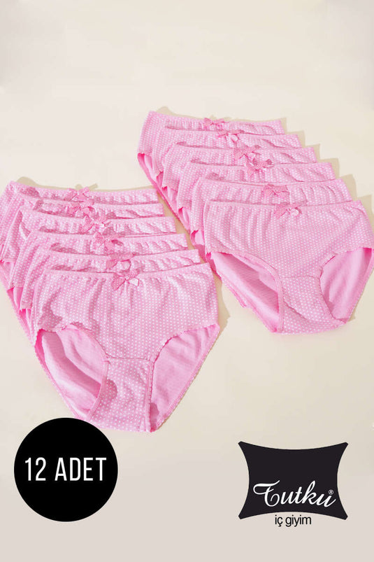 Tutku Damen 12er-Pack Polka Dot Bato Pink