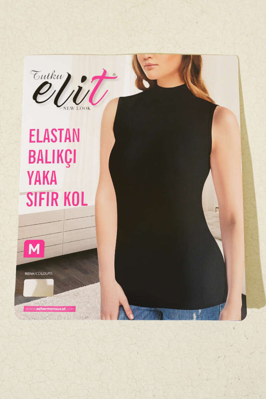 Passion Elite Elastane Turtleneck Bodysuit White