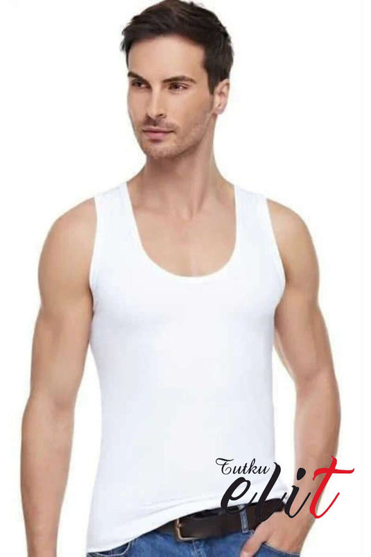 قميص داخلي رجالي من Passion Elite Modal Elastane باللون الأبيض