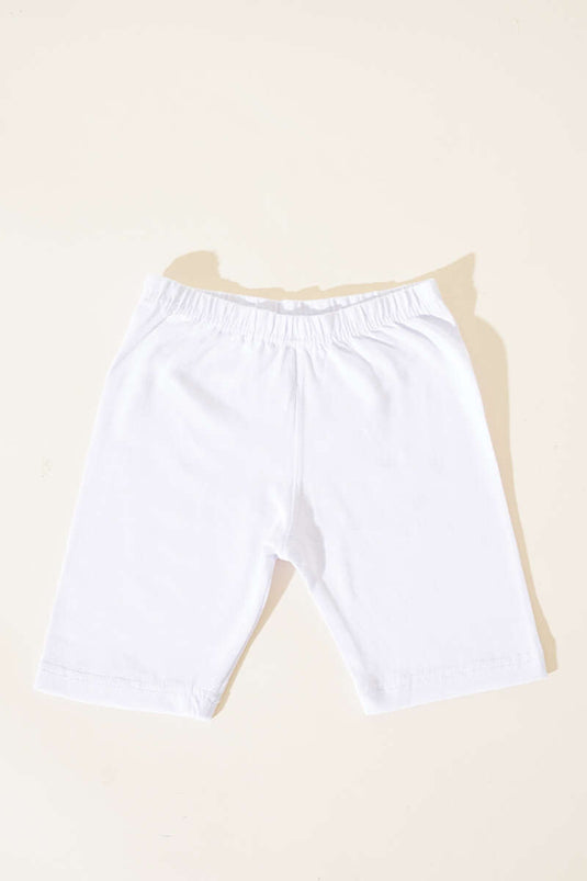 Leggings blancs en élasthanne pour filles Tutku