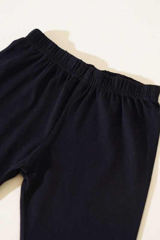 Leggings noirs en élasthanne pour filles Tutku