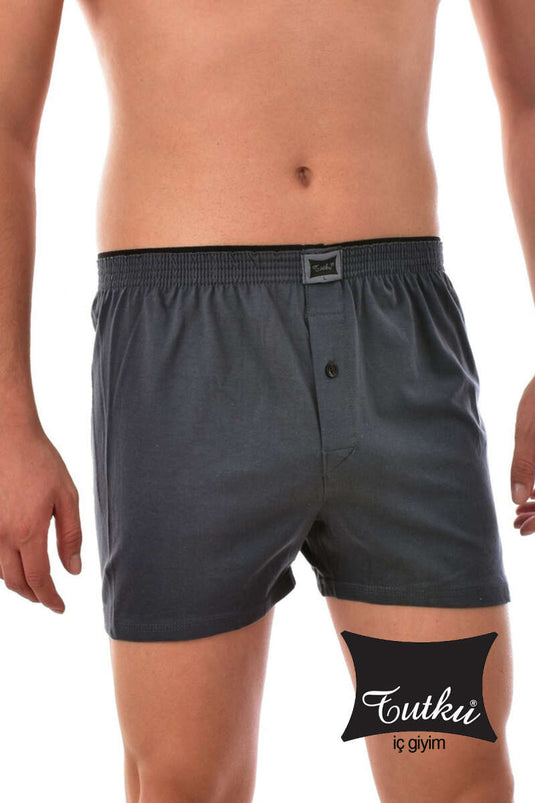 Tutku gekämmte, schlichte Herren-Boxershorts, geräuchert
