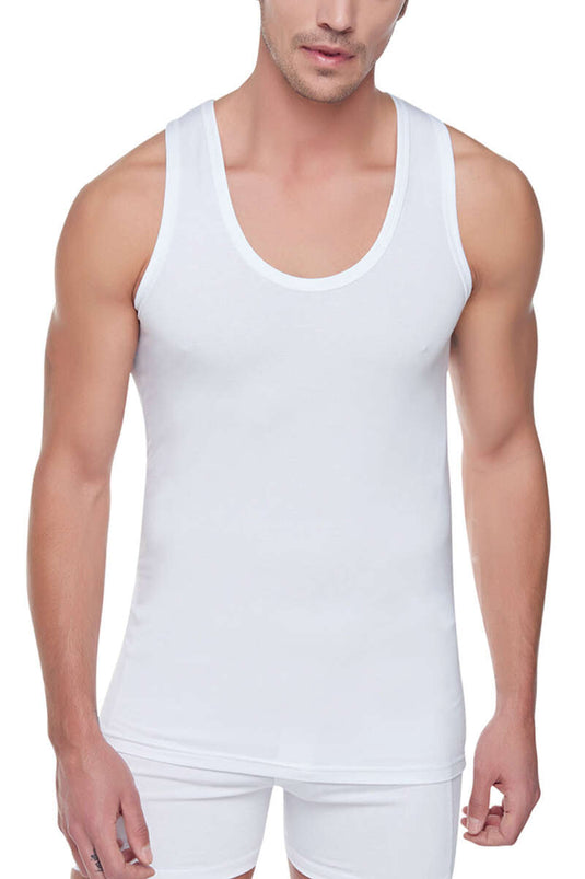 Tutku Ribbed 6-Pack Men's Undershirt White