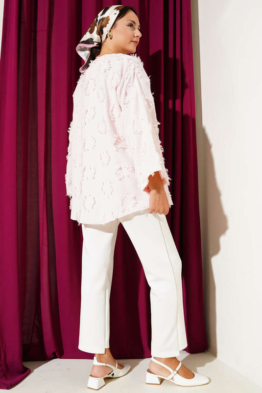 Üç Bağcıklı Püsküllü Kimono Pudra