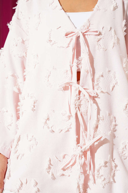 Üç Bağcıklı Püsküllü Kimono Pudra