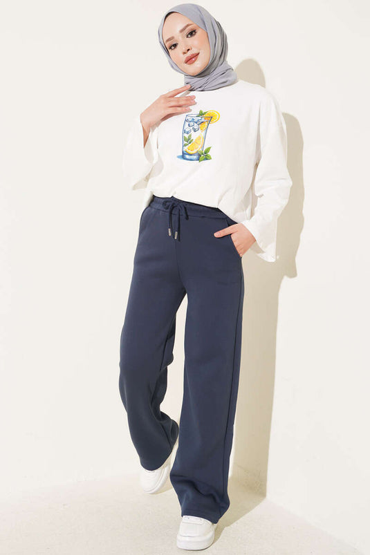 Pantalon À Poches Trois-Fil Lacivert