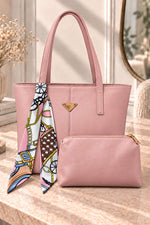 Sac À Main Épaule Avec Accessoire Triangle Poudre