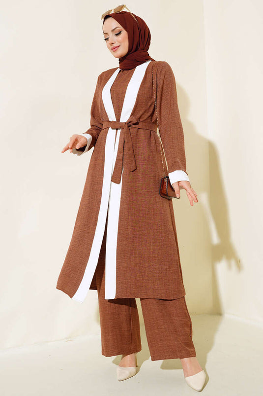 Ensemble Triple Kimono Marron