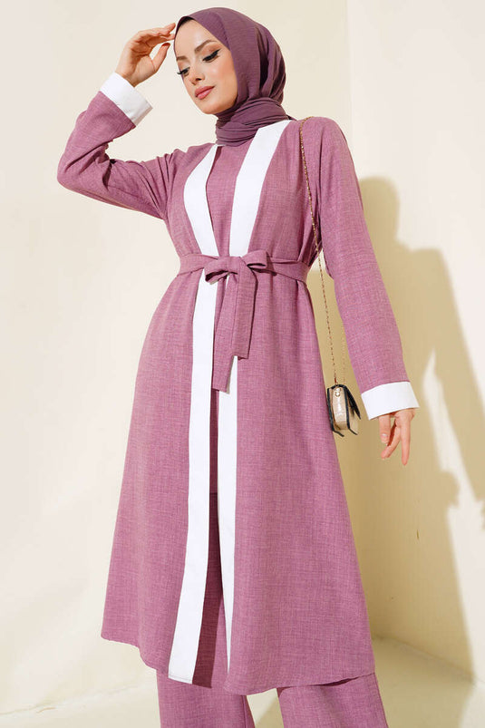 Üçlü Kimono Takım Magenta