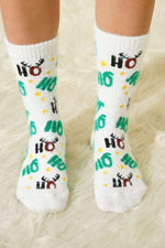 Chaussettes socquettes unisexes assorties de Noël à motif barbe 1