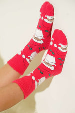 Chaussettes socquettes unisexes assorties à motif de barbe de Noël, lot de 6