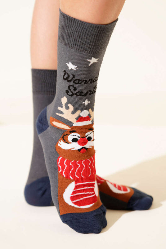 Assortiment de chaussettes de Noël unisexes (12 pièces)