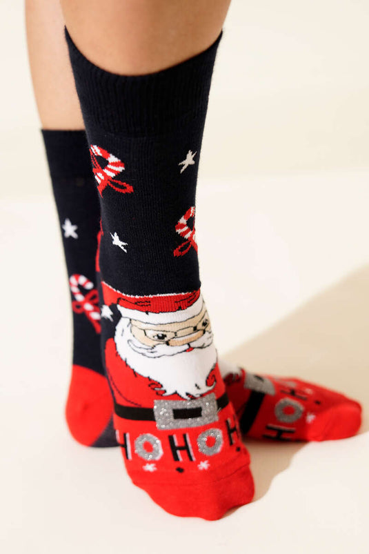Ensemble de 4 chaussettes de Noël unisexes