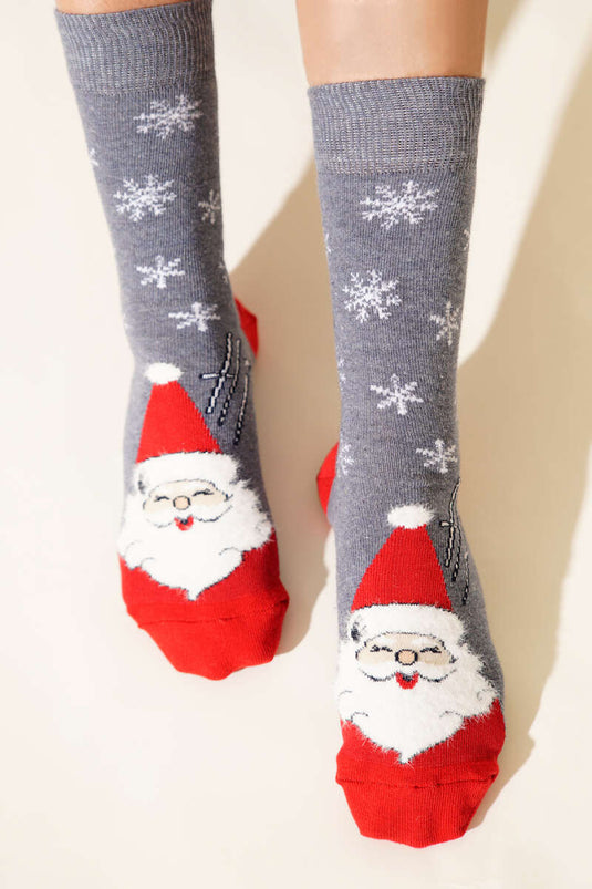 Lot de 5 chaussettes de Noël unisexes