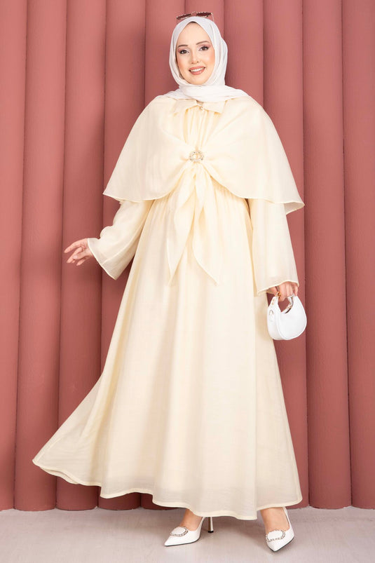 Ensemble modeste trois pièces avec broche décorative Allerli, jaune