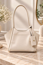Sac Détails Avec Poignée Longue Crème
