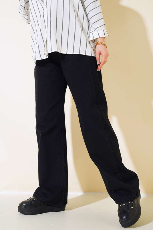 Pantalon Long Ample Noir