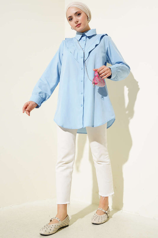 V-Piece Shirt Baby Blue