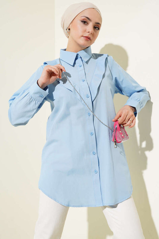 V-Piece Shirt Baby Blue