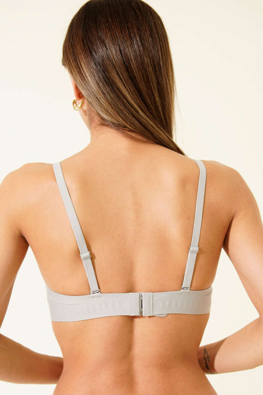 V Transparent Zero Feeling Zero Gram Bra Grey