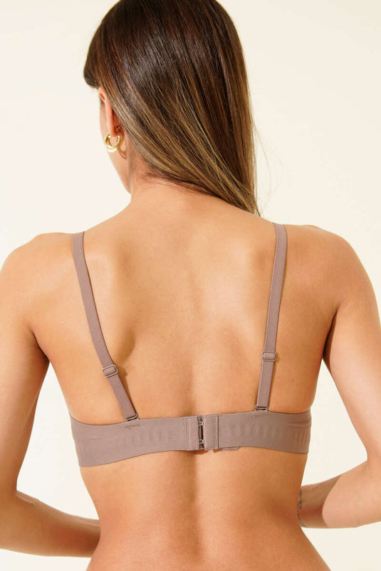 V Transparent Zero Feeling Zero Gram Bra Mink