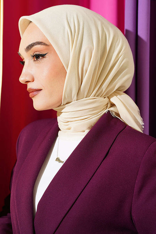 Vera Solid Beige Scarf