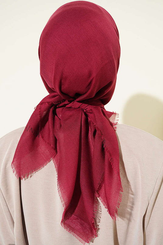 Bufanda Burgundy Sólida Vera