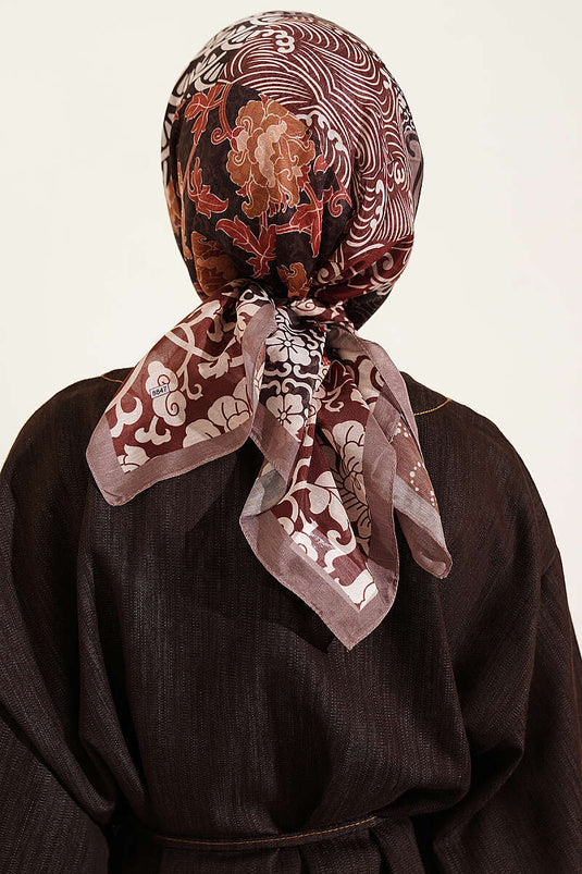 Vera Ethnic Patterned Scarf Mink