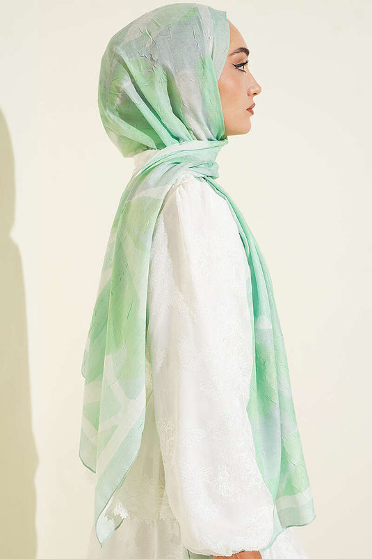 Vera Serie Bambus Strickschal In Aquagrün