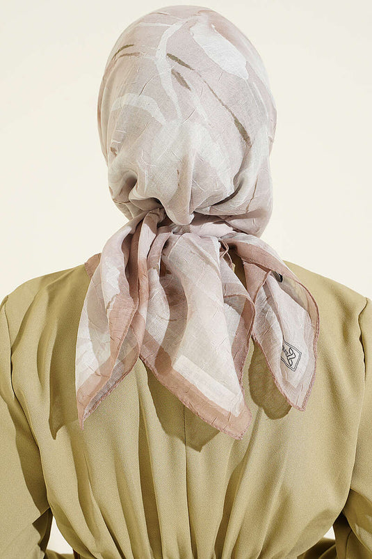 Pañuelo De Bambú Estampado Verona Beige Mink