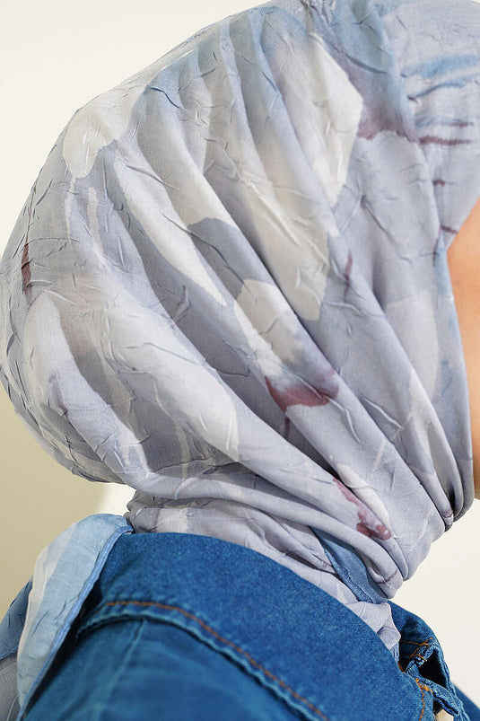 Écharpe En Bambou À Motifs Verona Bleu