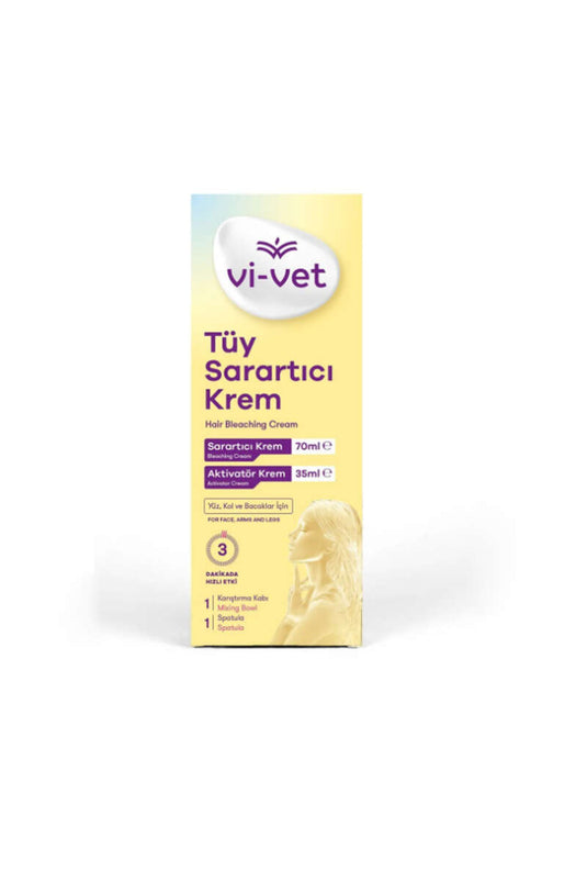 Crème Éclaircissante Pour Poils Vi-Vet 70 Ml + Crème Activateur 35 Ml
