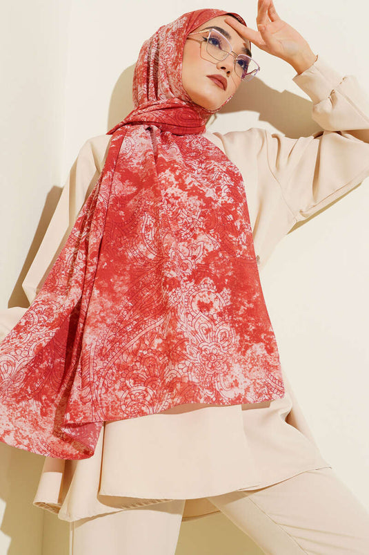 Vintage Gül Desenli Şal Kiremit