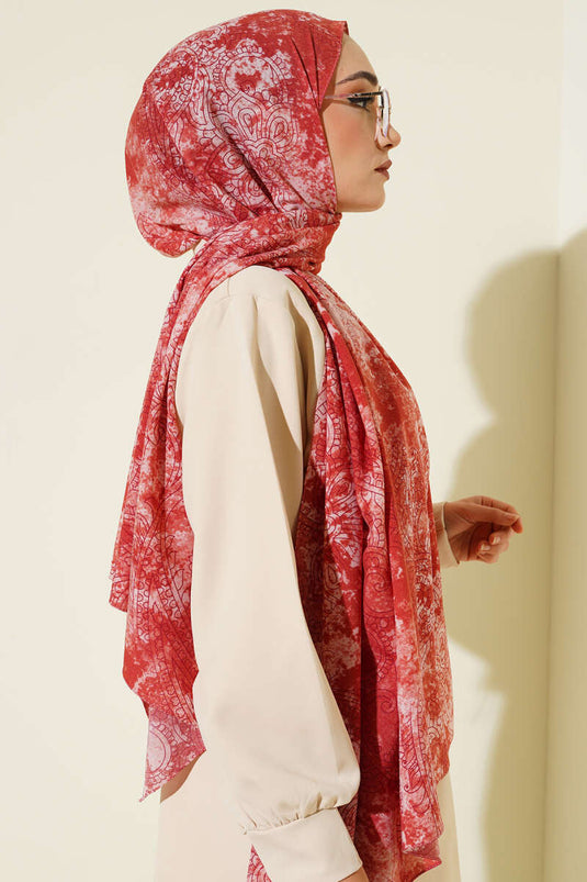 Vintage Gül Desenli Şal Kiremit