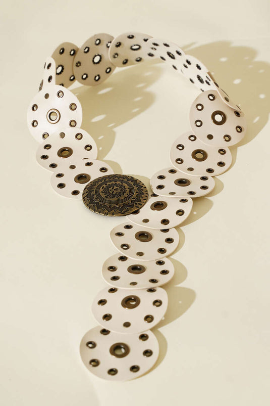 Beige Vintage Style Belt