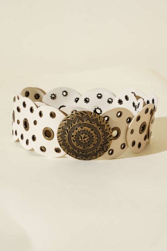 Beige Vintage Style Belt