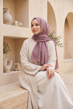 Série De Foulards En Chiffon Violet Mink