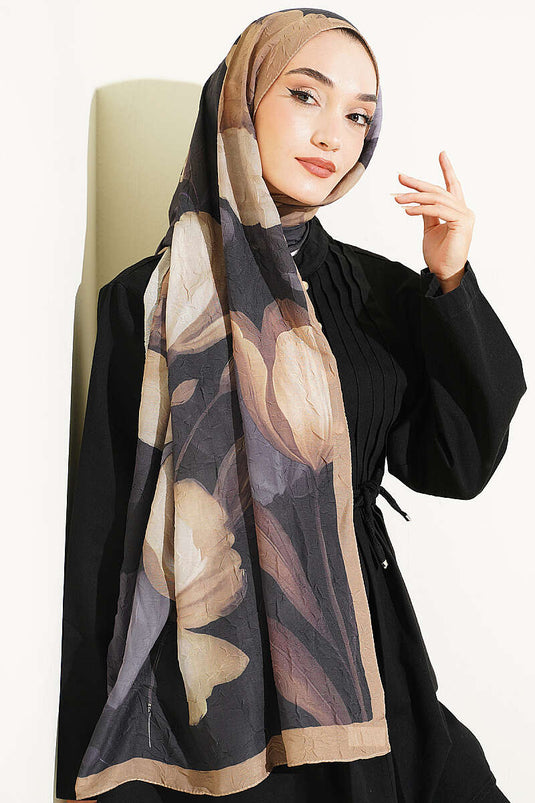 Viona Bambu Kraş Şal Camel