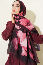 Écharpe En Bambou Tricotée Viona Mauve