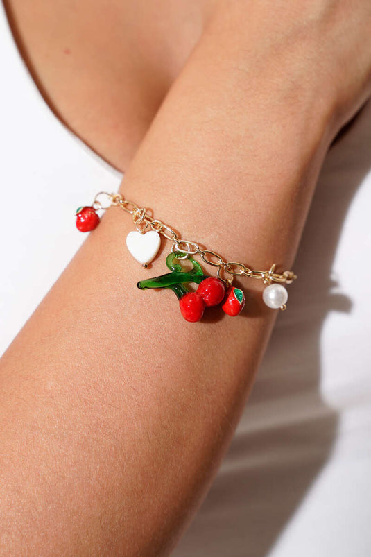 سوار ذهبي بتفاصيل الكرز