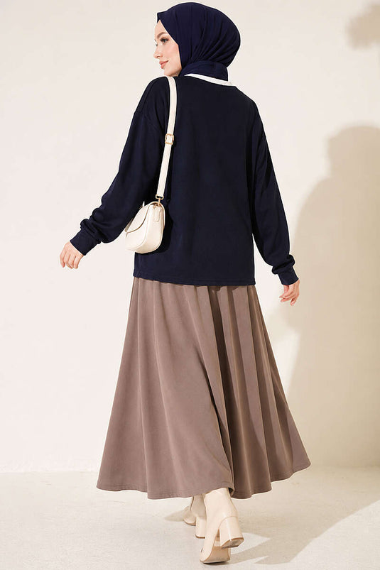 Wild Muster Sweatshirt Dunkelblau