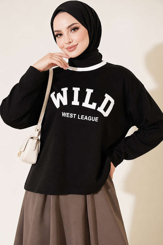 Wild Gebruikte Sweatshirt Zwart